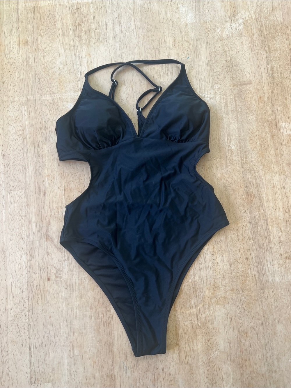 NWT - Cupshe - Black Cutout One-Piece Swimsuit